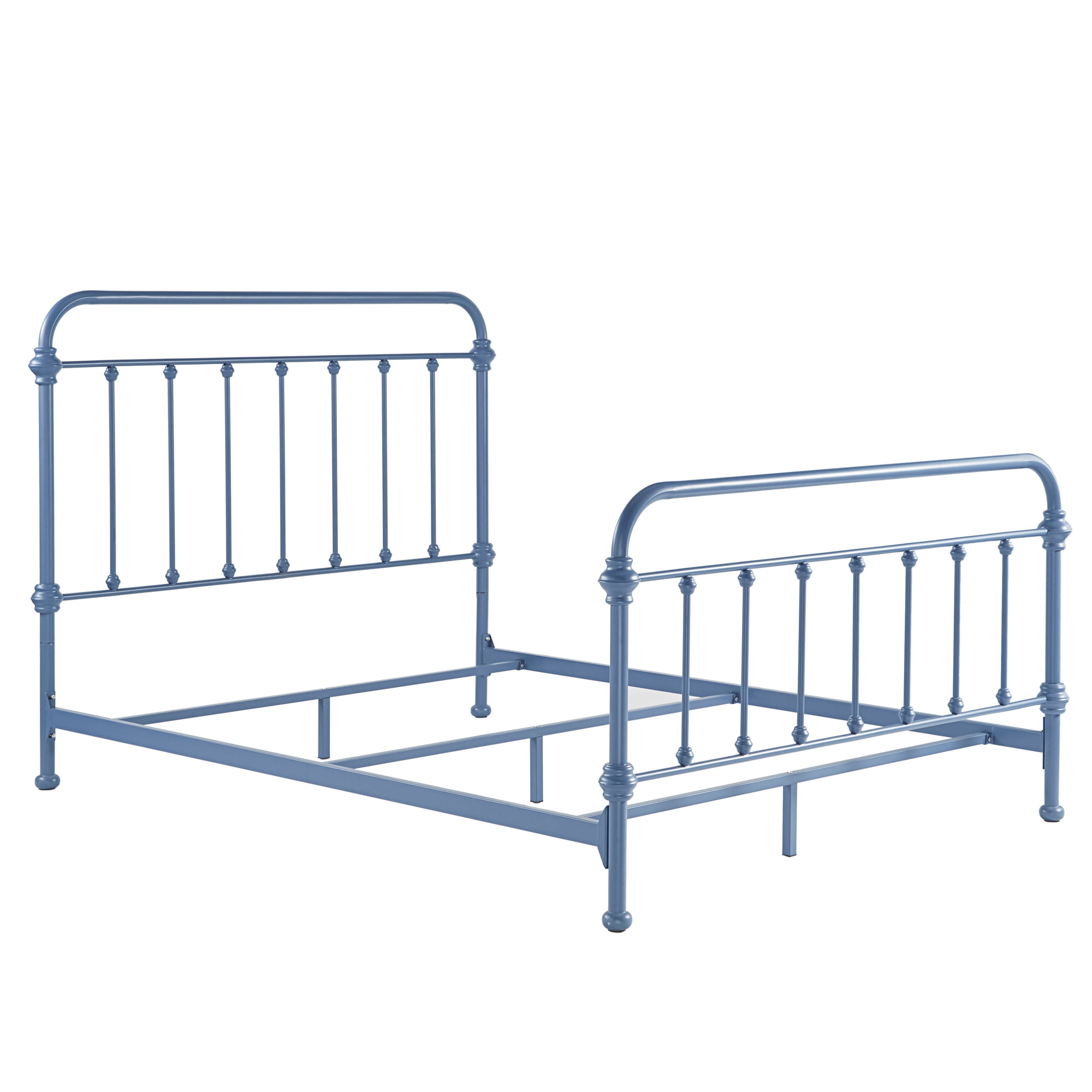 Weston Home Nottingham Metal Queen Bed, Blue Steel