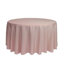 Your Chair Covers - 120 Inch Round Polyester Tablecloth Blush