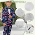 thumbnail image 6 of Xoenoiee Turtle Hibiscus Butterfly Print Boys Outfit Kids Tuxedo Suit Set Teens Graduation Outfits Dress Wear Blazer Set Prom Outfit, 11-12 Years, 6 of 7