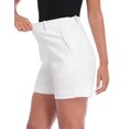 thumbnail image 6 of HDE Women's Twill Chino Shorts 5" Inseam Tailored High Waisted Stretch Short White - S, 6 of 7