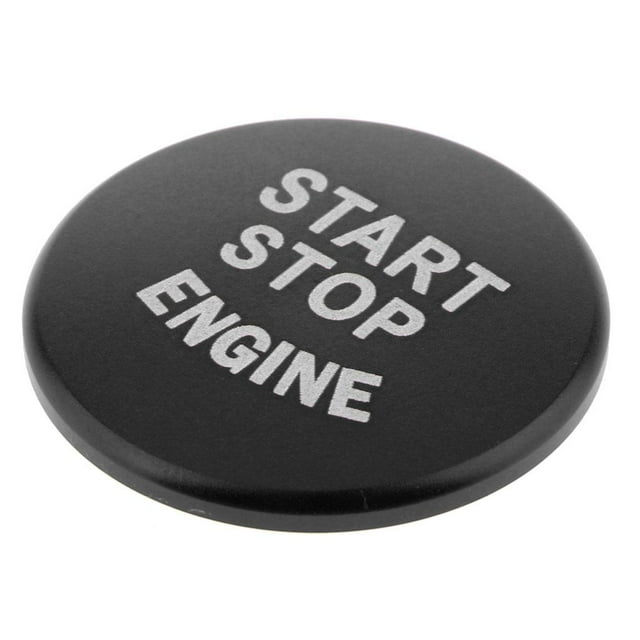 Car-styling Engine Push Button Sticker Cover Se la la adaptaciónción a negro1