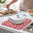 thumbnail image 2 of Red Christmas Snowman Pattern Dish Drying Mat for Kitchen 1 Pack, Ultra Absorbent Microfiber Dishes Drainer Mats,16x18in(41x46cm), 2 of 6