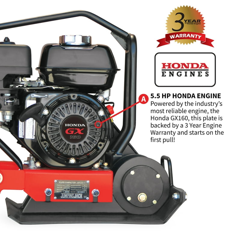 JUMPING JACK 5.5 HP Vibratory Plate Compactor Tamper for Dirt
