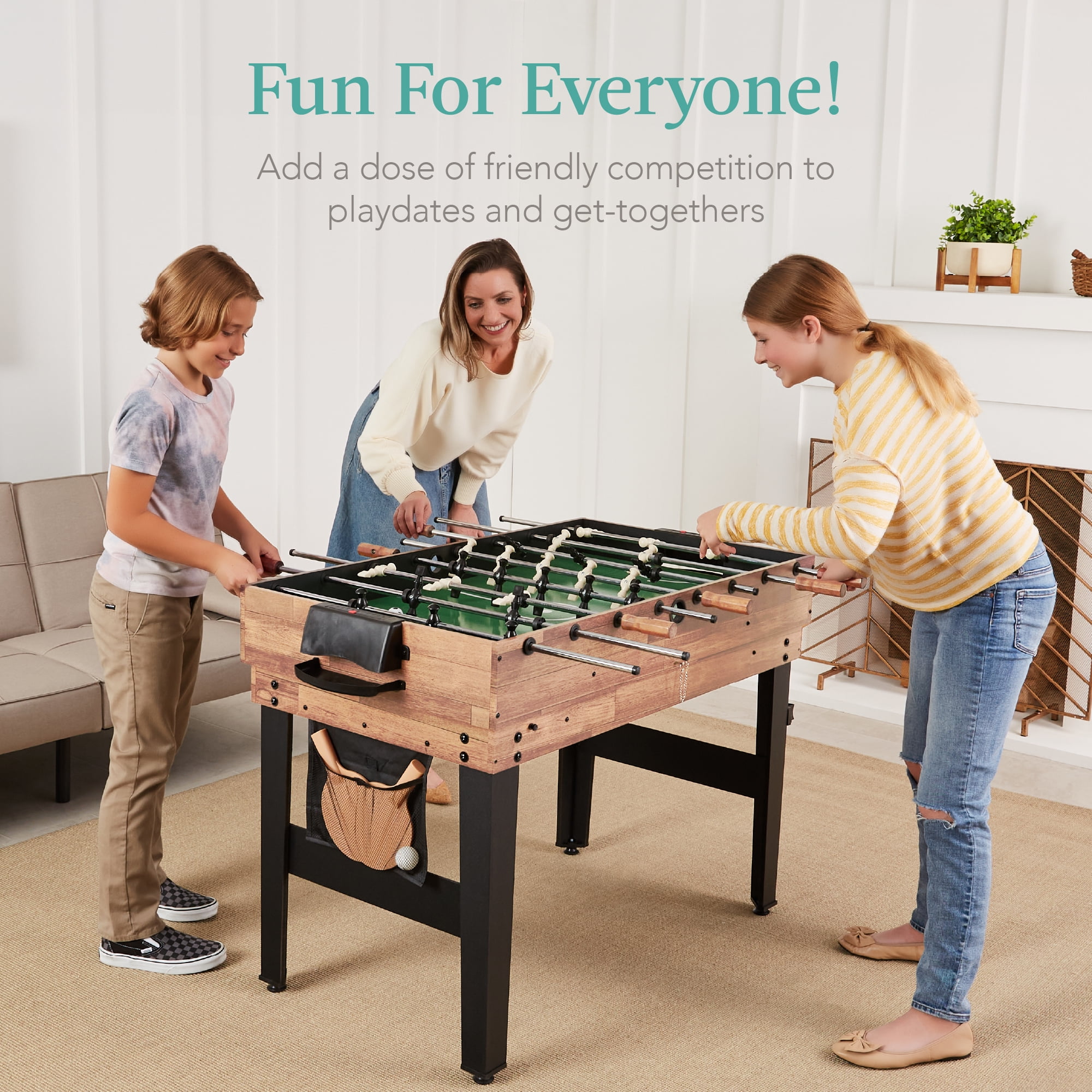 Best Choice Products 13-in-1 Combo Game Table Set w/ Ping Pong, Foosball, Basketball, Hockey, Archery - Natural