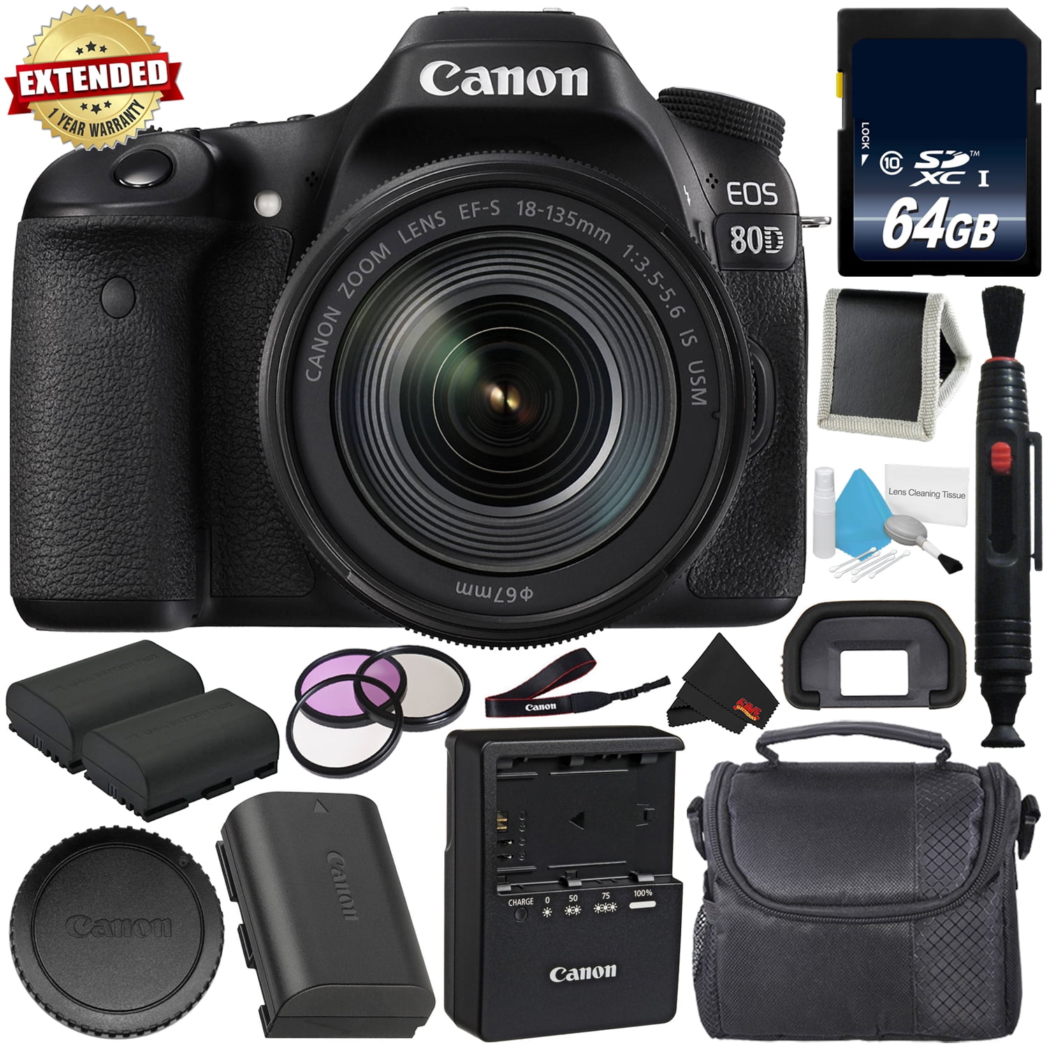 Canon EOS 80D Digital SLR Camera Kit with 18135mm f/3.55.6 Image