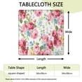 thumbnail image 2 of Pioneer Flower Floral Print Pattern Square Fitted Tablecloth with Elastic Edge,Square Table Cover,Washable Elastic Table Cover for Home Kitchen Party Decor 34"x34", 2 of 6
