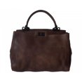 thumbnail image 1 of Peekaboo Sac à Main en Cuir pour Femmes, Brun Foncé, 1 of 1