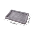 thumbnail image 2 of All Season Thick Plush Dog Bed for Crate, Chew Resistant Orthopedic Pet Mat with Waterproof Bottom & Non-Slip Base, Soft Cat Bed Gray, 20x13 Inches, 2 of 5