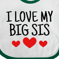thumbnail image 4 of Inktastic I Love My Big Sis Boys or Girls Baby Bib, 4 of 4
