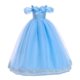 thumbnail image 3 of Odeerbi Niñas Verano Tul Princesa Vestido Flor Niña Vestido Fuera Del Hombro Fiesta Noche Vestidos Formal Vestido Sin Mangas Malla Lazo Encaje Vestido, 3 of 4