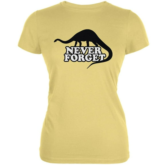 Jurassic - Never Forget Yellow Juniors Soft T-Shirt
