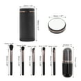thumbnail image 3 of Unique Bargains Makeup Brush Set Professional Quality Makeup Brushes Soft Bristles MakeUp Brushes with Mirror Black 7 Pcs, 3 of 6