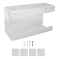 thumbnail image 1 of Dispensador de soporte para guantera, soporte para pañuelos montado en la pared, transparente con tornillo de expansión adhesivo para el hogar y la cocina, 1 of 10