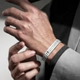 thumbnail image 3 of VNOX Classic Watch Strap Bracelet-Engraved Inspirational Christian Faith Bible Verse Quote Wristbands Elegant Link Bracelet Encouragement Gift,Classic Watch Band Strap Design, 3 of 4