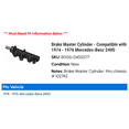 thumbnail image 2 of Brake Master Cylinder - Compatible with 1974 - 1976 Mercedes-Benz 240D 1975, 2 of 2