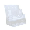 thumbnail image 1 of Portafolletos acrílico transparente para montaje en pared o mostrador, para regalos, exhibición de folletos A4 2 niveles, 1 of 9
