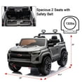 thumbnail image 7 of FINITO 24 Volt Ride on Toy with Parental Remote, 4WD Battery Powered Electric 4 Wheels for Toddlers, Kids Ride on UTV Truck Kids Cars to Drive with Bluetooth LED Lights, Gray, 7 of 7