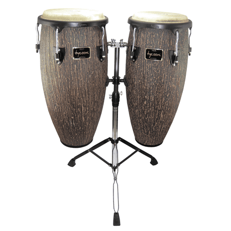 Tycoon SUPREMO SELECT CONGA SET 10 AND 11 IN LAVA WOOD FINISH WITH DOUBLE STAND BX1