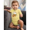 thumbnail image 2 of Unicorn Donut And Pumpkin Bodysuit Infant -Image by Shutterstock,  Newborn, 2 of 4