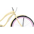 thumbnail image 5 of Wonder Wheels 26" Beach Cruiser Shimano Nexus Inter 3 Speed Bicycle, Bike, Coaster Brake Stainless Steel Spokes One Piece Crank Alloy Pink Rims 36H W/ Fenders - Vanilla, 5 of 10