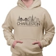 thumbnail image 2 of Skyline Charleston South Carolina Hoodie Sweatshirt Unisex 4X-Large Sand, 2 of 5