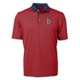 thumbnail image 2 of Men's Cutter & Buck Red/Navy St. Louis Cardinals Virtue Eco Pique Micro Stripe Recycled Polo, 2 of 3