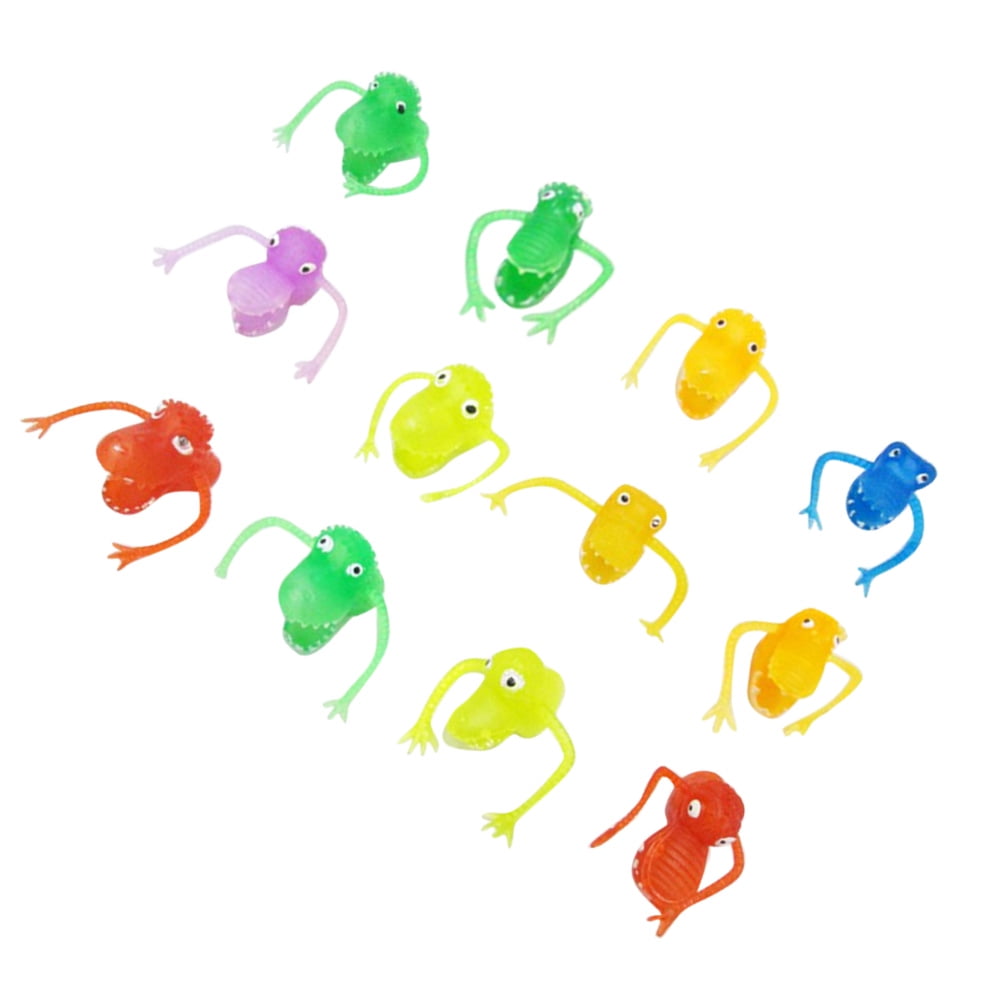 OFFIGAM 12-Pack Colorful Plastic Finger Puppets for Kids Birthday Party Storytelling Educational Fun and Play Props