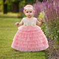 thumbnail image 2 of Fesfesfes Kids Girls Ruffled Princess Dress Infant Toddler Girls Bridesmaid Pageant Gown Birthday Party Dress, 2 of 9