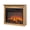 Antique brown, variant on 28 inch TV Media Entertainment Center with Electric Fireplace, Antique Brown Particle Board Console for Living Room, Space-Saving Fireplace TV Stand with Realistic Flame