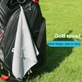 thumbnail image 3 of Dujiujun Microfiber Golf Towel with Carabiner Clip Waffle Pattern Super Soft Absorbent Golf Club Ball Cleaning Wipe Cloth Golf Accessories, 3 of 8
