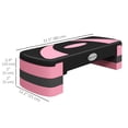 thumbnail image 2 of CoSoTower Adjustable Aerobic Stepper, Exercise Step Platform, Step Exercise Trainer, Workout Fitness Yoga Risers, 4"-6"-8", Pink, 2 of 7
