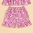 thumbnail image 4 of Paguaki Baby Girl Clothes Summer Outfits Sleeveless Gingham Daisy Print Tank Top And Shorts Set Bloomers Toddler Shirt, 4 of 5