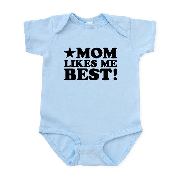 CafePress - Mom Likes Me Best Infant Bodysuit - Baby Light Bodysuit, Size Newborn - 24 Months