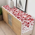 thumbnail image 4 of Red Valentine's Day Table Runner - 60 Inch Long, Kitchen Dining Table Runner Dresser Scarves, Love Heart Modern Art Watercolor Farmhouse Decor for Coffee Tables Wedding Party Banquet, 4 of 8