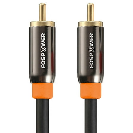 - FosPower RCA Male to RCA Male S/PDIF Digital Audio Coax Cable for Home Theater, HDTV, Subwoofer, Hi-Fi Systems - 10 Feet