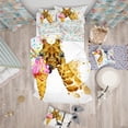 thumbnail image 2 of Designart 'Giraffe Eating Ice Cream Watercolor - Tropical Duvet Cover Set, 2 of 2