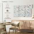 thumbnail image 5 of Elephant Stock World Map Pastel Wall Art - Horizontal Multi Panel Canvas - Living Room Wall Decor - Map Multi Panel - Gray And Blue Decor By Farida Zaman - 50" x 32", 5 of 8