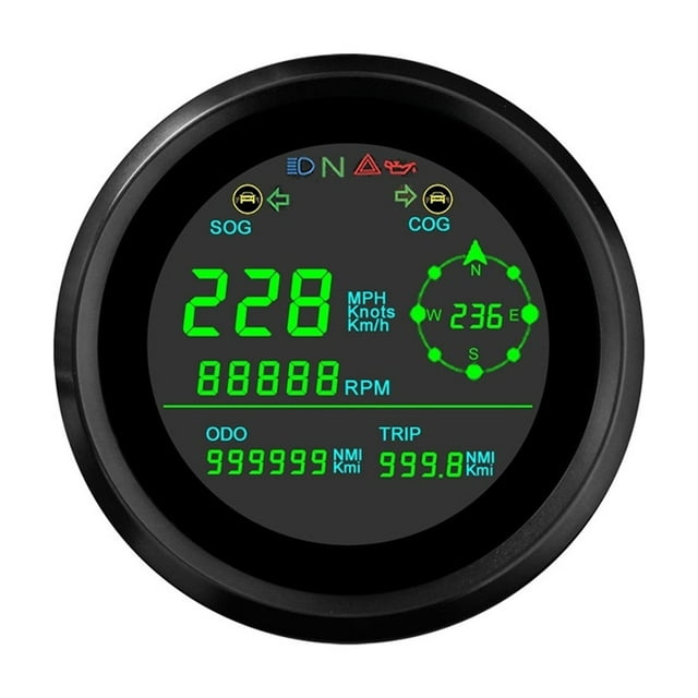 85mm GPS Speedometer Digital For Cars 0-299km/h MPH Knots With Tachometer 0-19999RPM For Car Truck Boat With Hour Meter ,High Precision
