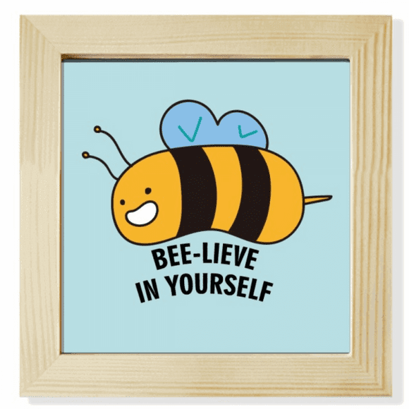 Bees Believe Group Dance Art Deco Fashion Square Picture Frame Wall Tabletop Display