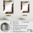 thumbnail image 4 of Designart "Harmony of Geometric Brown Abstract Tiles I" Abstract Tile Oversized Wall Mirror - Modern Abstract Hallway Decorative Wall Mirrors - Multiple Color Options, 4 of 6