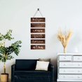 thumbnail image 4 of 1 juego de letreros de madera para colgar con la palabra "Bienvenido a nuestro hogar", placa decorativa rústica para pared, letrero de bienvenida con listones, arte de pared para entrada, casa de, 4 of 6