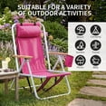 thumbnail image 6 of Ktaxon Backpack Beach Chair, Outdoor 4-Level Adjustable Folding Chair,  Removable Headrest, Oxford Cloth，Pink, 6 of 10