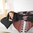 thumbnail image 4 of Manfei Initial Letter R Bedding Comforter Set,Football Sport Lovers Twin Comforter Sets,Rugby Gamer Gaming Bedding Set For Kids,Breathable Bedroom Decoration Reversible,2 Pieces, 4 of 8