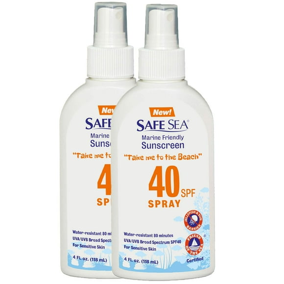 Spray de protección solar SAFE SEA SPF 40, 120 ml, paquete de 2 adultos