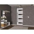 thumbnail image 4 of Front Exterior Prehung Steel Door / Ronex 0131 Black Enamel / Stainless Inserts Entry Metal Modern Painted W36x96 Left-hand, 4 of 5