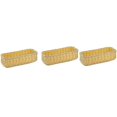 thumbnail image 1 of Paquete de 3 cestas de pan de ratán, cesta tejida rectangular, cesta de servicio Hy, 1 of 5