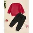 thumbnail image 4 of Suealasg Baby Boy Christmas Outfits 6 9 12 18 24 Months Infant Boys Long Sleeve Santa Claus Print Sweatshirt Long Pants Set 2Pcs Christmas Clothes, 4 of 8