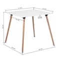 thumbnail image 4 of Homycasa Modern Dining Table 31.5'' Square Top with Solid Wood Legs, White, 4 of 9