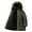 Army Green, variant on Mens Winter Coat Water Resistant Thicken Puffy Jacket Insulated Parka Snow Jacket with Fur Removable Hood