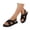 Black, variant on Wovix Women's Low Heel Sandals Open Toe Adjustable Elastic Strappy Lightweight Slippers Rubber Sole Comfortable Casual Summer Strappy Shoes Black 36